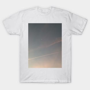 moon in the morning sky T-Shirt